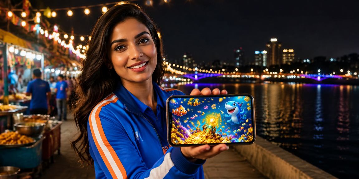 Ahmedabad riverfront cricket betting night market scene