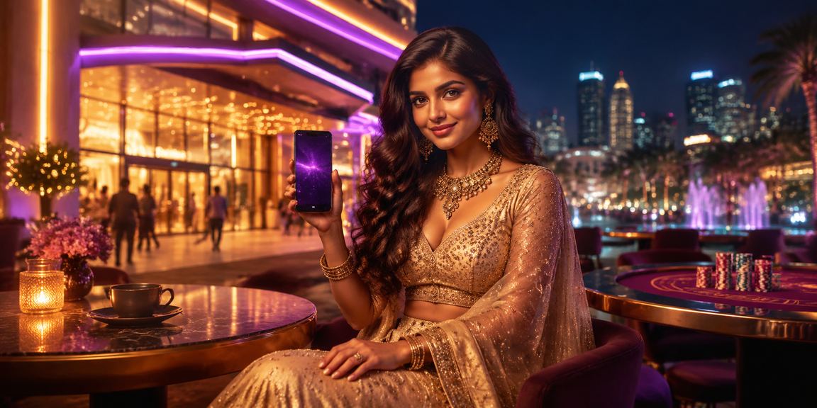 Delhi player using casino app with Lehenga dress
