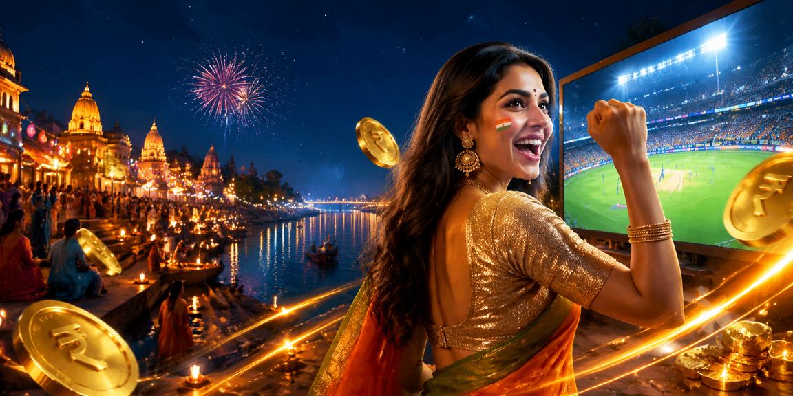 Indian Rupee notes with sports betting slips on a digital device